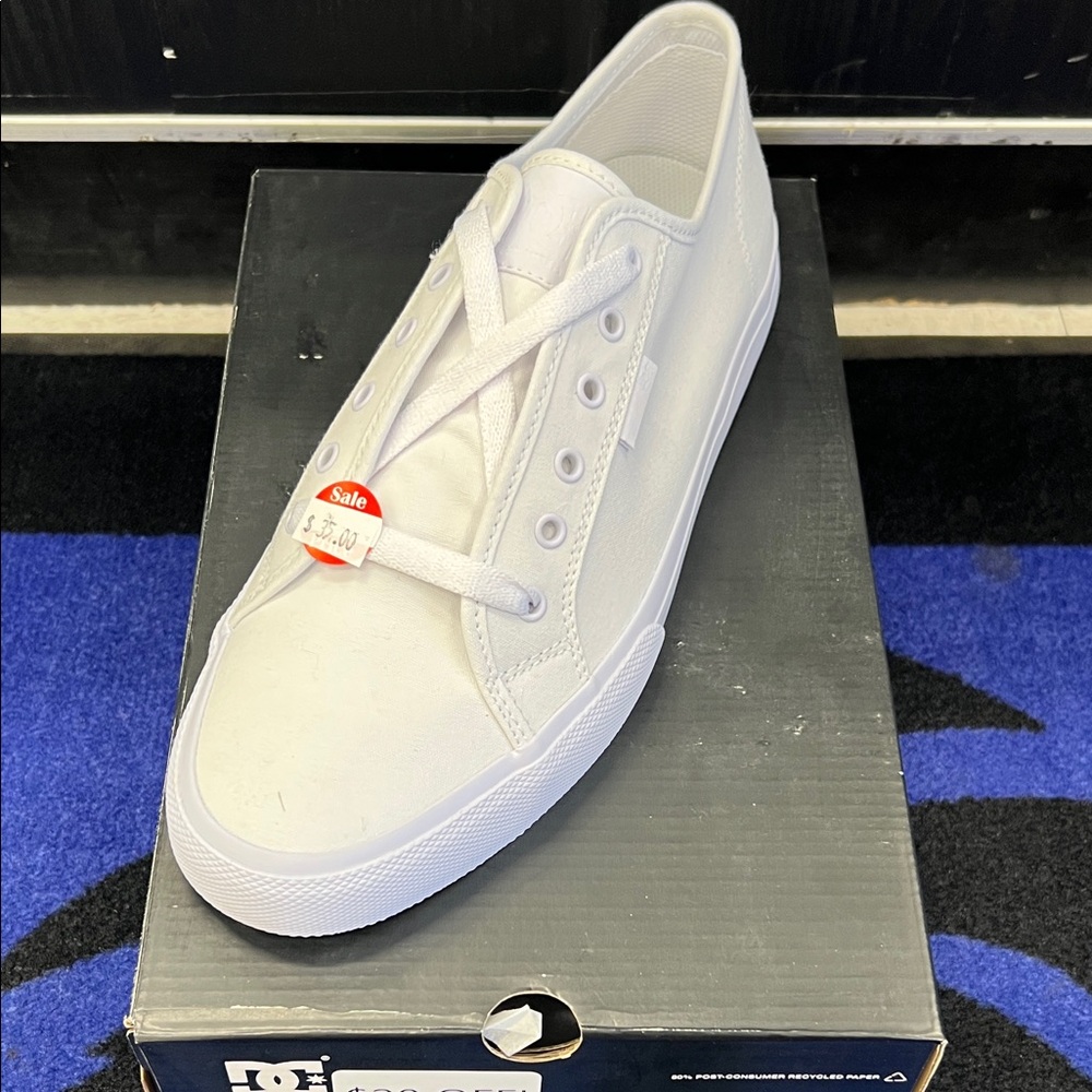 DC Manual White Canvas Men's Sneakers 11